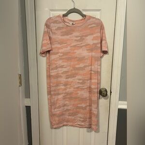 Lucky Brand Pink Camo T-Shirt Dress